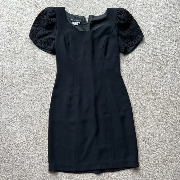 Donna Morgan | Dresses | Womens Donna Morgan Puff Shoulder Black Embroidered Sleeves Short Sleeve Dress 4 | Poshmark Donna Morgan | Dresses | Womens Donna Morgan Puff Shoulder Black Embroidered Sleeves Short Sleeve Dress 4 | Poshmark